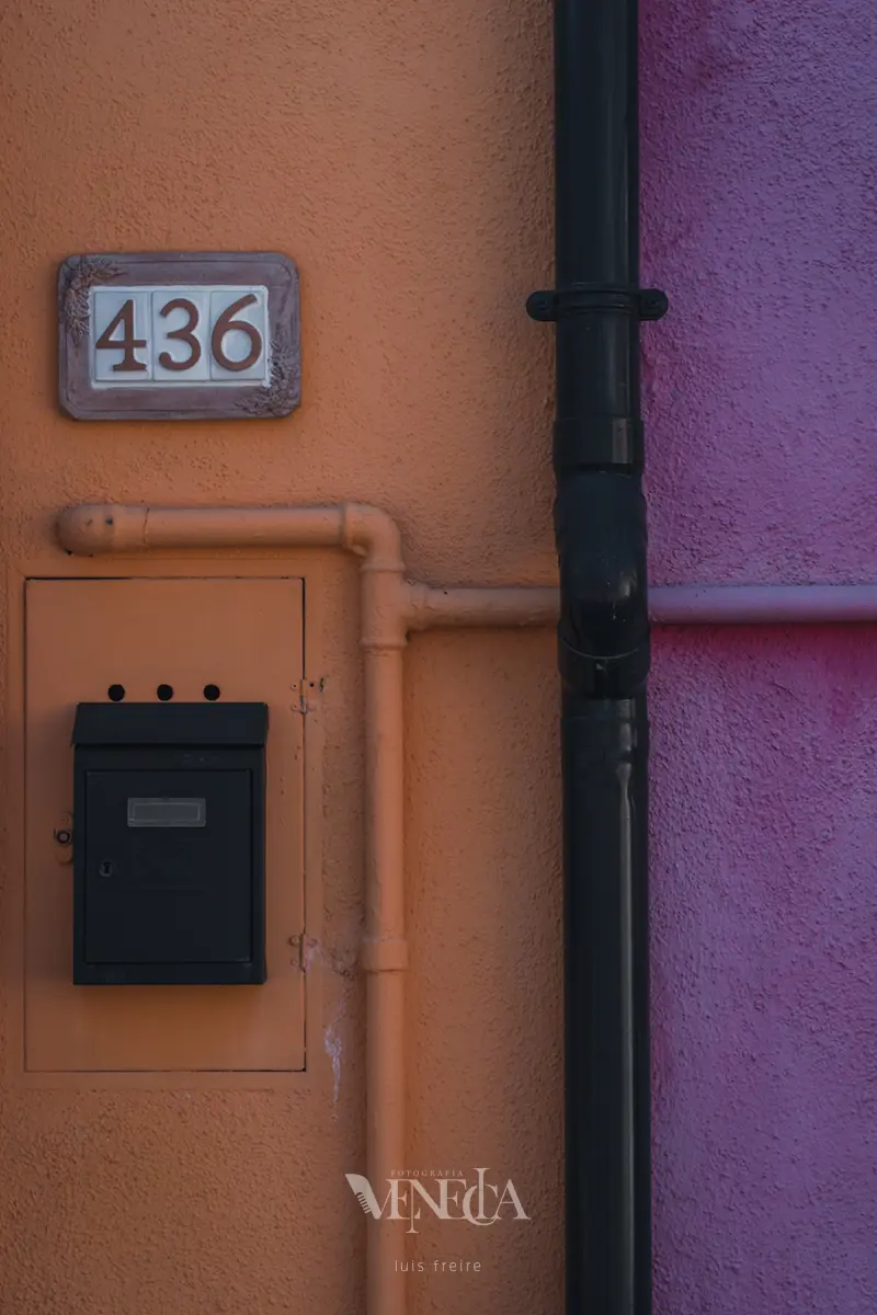 Colores de las fachadas de Burano