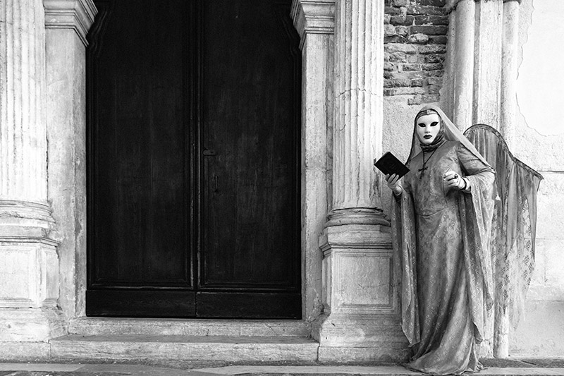 Enmascarada en el palacio Ducale, Venecia